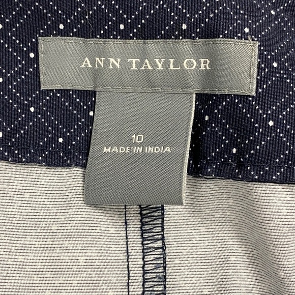 Ann Taylor geo shape print skirt womens size 10 pockets pleat and button detail - Picture 3 of 7